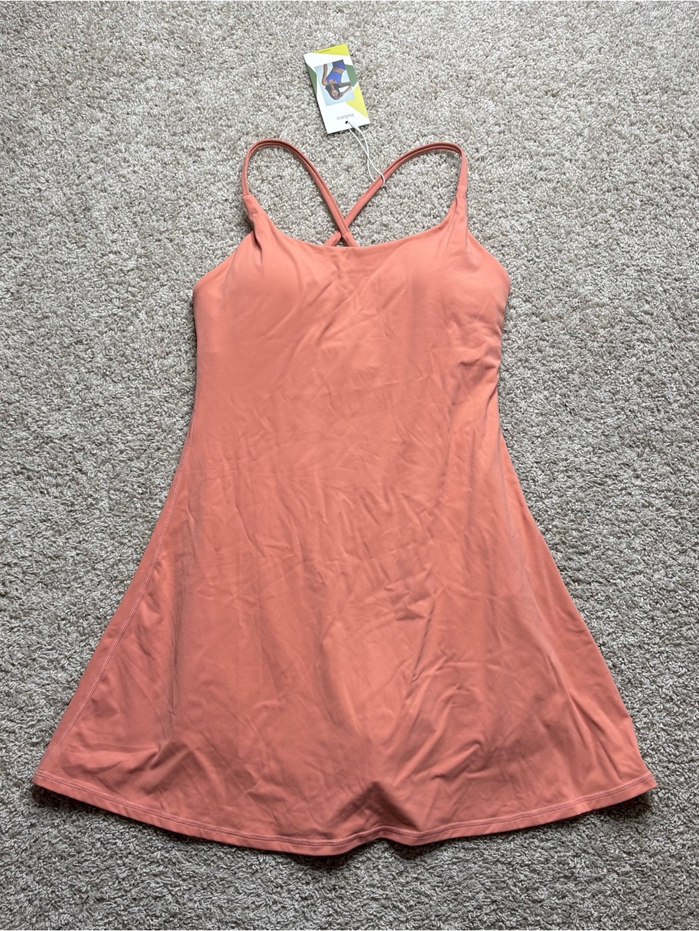 HALARA Coral Pink Strappy Mini Dress